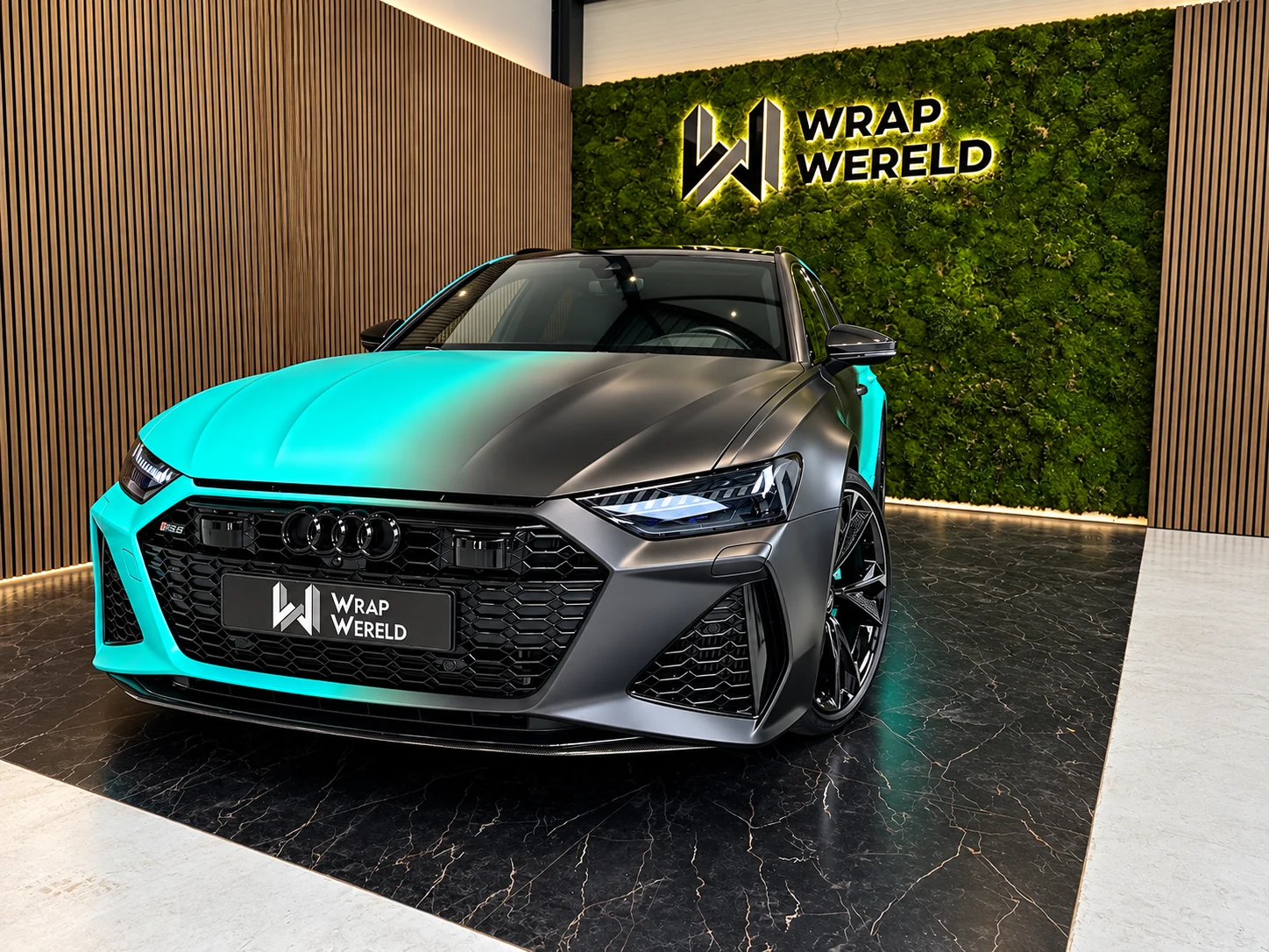 Audi RS6 met custom wrap bij De Wrap Wereld