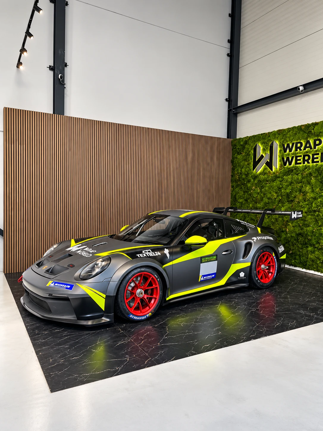 Porsche 911 Cup met custom wrap bij De Wrap Wereld