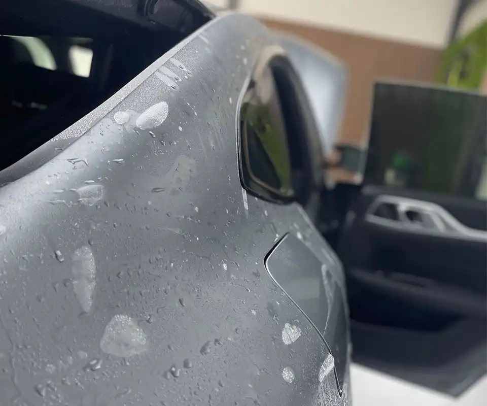 PPF being applied to a BMW i4