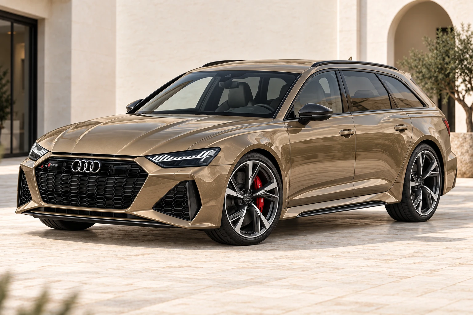 Audi RS6 with a glossy finish